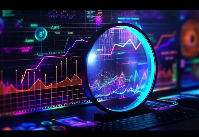 Écrans de données de trafic observés à la loupe, illustration de l’analyse de journaux serveur