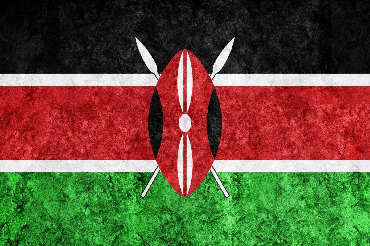 Drapeau du Kenya sur un fond texturé