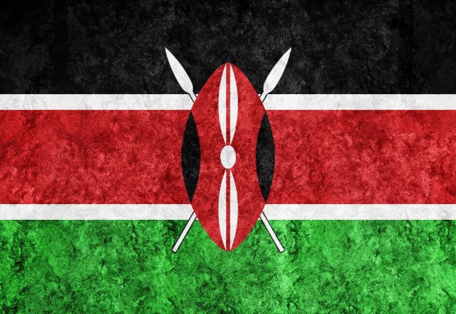 Drapeau du Kenya sur un fond texturé