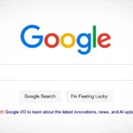 Page d'accueil du moteur de recherche Google avec sa barre de recherche