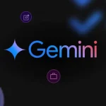 Logo Gemini entouré d'icônes d'outils sur fond sombre